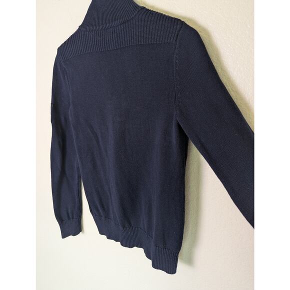 Ralph Lauren Jeans Co Navy Gold Button Collar Logo Sweater Women S Nautical Prep - Picture 4 of 11